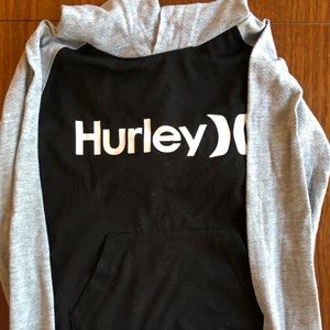 Little boys hooded Hurley T-shirt, black size 4T